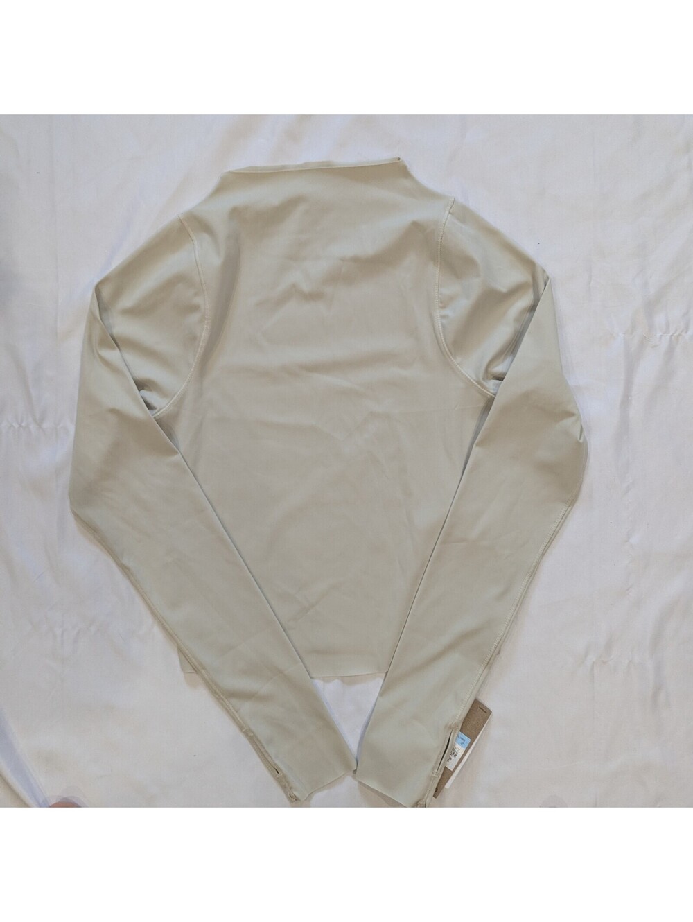 Nike Zenvy Women's Dri-FIT Long Sleeve Top Light Orewood S(Asia M) FN3023-104 - Picture 2 of 7